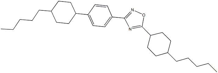 5-(4-pentylcyclohexyl)-3-[4-(4-pentylcyclohexyl)phenyl]-1,2,4-oxadiazole 结构式