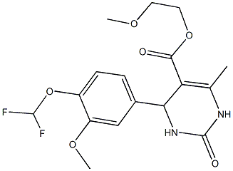 2-methoxyethyl 4-[4-(difluoromethoxy)-3-methoxyphenyl]-6-methyl-2-oxo-1,2,3,4-tetrahydro-5-pyrimidinecarboxylate