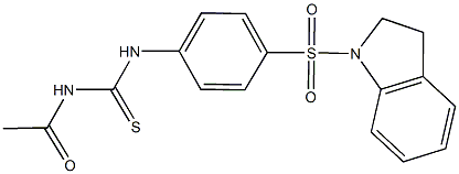 N-acetyl-N'-[4-(2,3-dihydro-1H-indol-1-ylsulfonyl)phenyl]thiourea Structure
