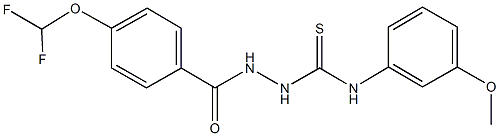 2-[4-(difluoromethoxy)benzoyl]-N-(3-methoxyphenyl)hydrazinecarbothioamide Struktur