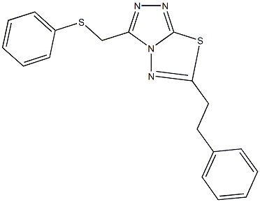 phenyl [6-(2-phenylethyl)[1,2,4]triazolo[3,4-b][1,3,4]thiadiazol-3-yl]methyl sulfide Struktur