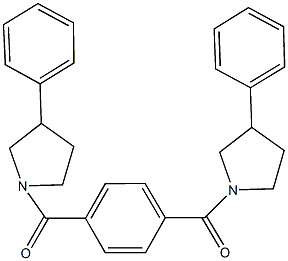 3-phenyl-1-{4-[(3-phenyl-1-pyrrolidinyl)carbonyl]benzoyl}pyrrolidine