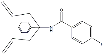 N-(1-allyl-1-phenyl-3-butenyl)-4-fluorobenzamide 结构式