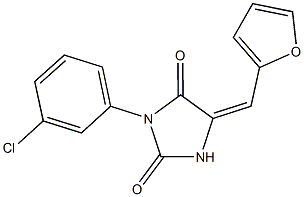  3-(3-chlorophenyl)-5-(2-furylmethylene)-2,4-imidazolidinedione