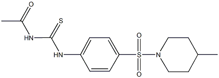 N-acetyl-N'-{4-[(4-methyl-1-piperidinyl)sulfonyl]phenyl}thiourea