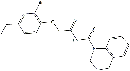 2-(2-bromo-4-ethylphenoxy)-N-(3,4-dihydro-1(2H)-quinolinylcarbothioyl)acetamide,,结构式