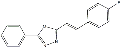 2-[2-(4-fluorophenyl)vinyl]-5-phenyl-1,3,4-oxadiazole Structure