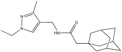 2-(1-adamantyl)-N-[(1-ethyl-3-methyl-1H-pyrazol-4-yl)methyl]acetamide