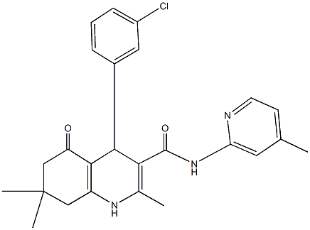  4-(3-chlorophenyl)-2,7,7-trimethyl-N-(4-methylpyridin-2-yl)-5-oxo-1,4,5,6,7,8-hexahydroquinoline-3-carboxamide