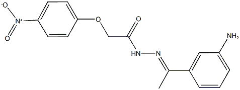 N'-[1-(3-aminophenyl)ethylidene]-2-{4-nitrophenoxy}acetohydrazide Struktur