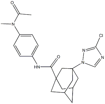 N-{4-[acetyl(methyl)amino]phenyl}-3-(3-chloro-1H-1,2,4-triazol-1-yl)-1-adamantanecarboxamide Structure