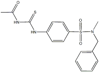 4-{[(acetylamino)carbothioyl]amino}-N-benzyl-N-methylbenzenesulfonamide Structure