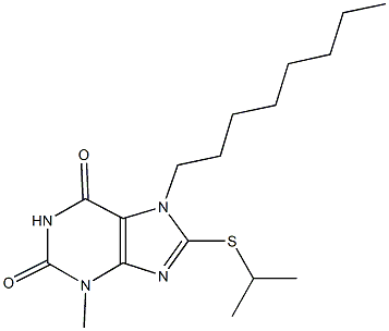 8-(isopropylsulfanyl)-3-methyl-7-octyl-3,7-dihydro-1H-purine-2,6-dione