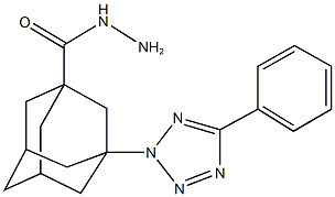3-(5-phenyl-2H-tetraazol-2-yl)-1-adamantanecarbohydrazide Structure