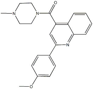 2-(4-methoxyphenyl)-4-[(4-methyl-1-piperazinyl)carbonyl]quinoline Struktur