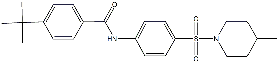 4-tert-butyl-N-{4-[(4-methylpiperidin-1-yl)sulfonyl]phenyl}benzamide Structure