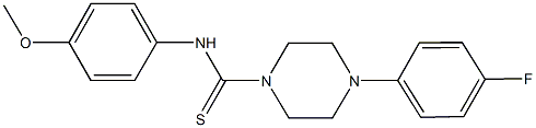4-(4-fluorophenyl)-N-(4-methoxyphenyl)-1-piperazinecarbothioamide Structure
