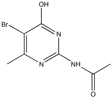 N-(5-bromo-4-hydroxy-6-methyl-2-pyrimidinyl)acetamide,,结构式