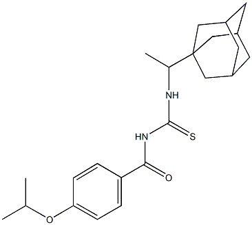 N-[1-(1-adamantyl)ethyl]-N'-(4-isopropoxybenzoyl)thiourea Structure