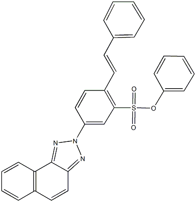 phenyl 5-(2H-naphtho[1,2-d][1,2,3]triazol-2-yl)-2-(2-phenylvinyl)benzenesulfonate Structure