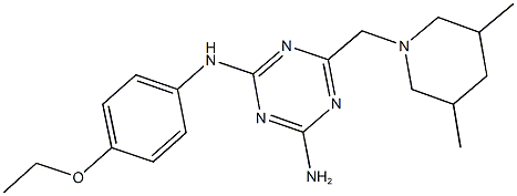 N-{4-amino-6-[(3,5-dimethyl-1-piperidinyl)methyl]-1,3,5-triazin-2-yl}-N-(4-ethoxyphenyl)amine
