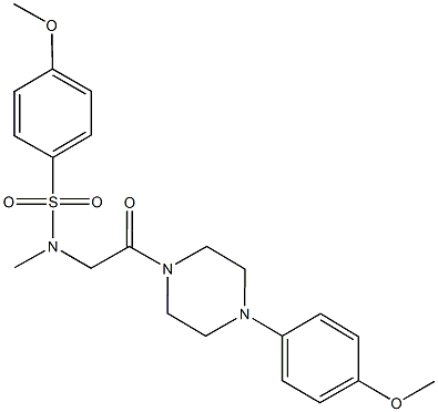 4-methoxy-N-{2-[4-(4-methoxyphenyl)-1-piperazinyl]-2-oxoethyl}-N-methylbenzenesulfonamide