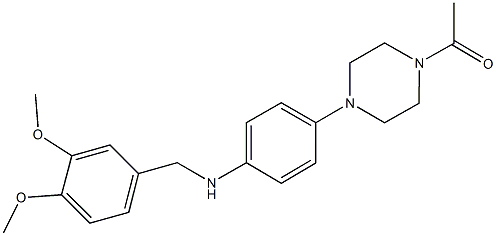 4-(4-acetyl-1-piperazinyl)-N-(3,4-dimethoxybenzyl)aniline