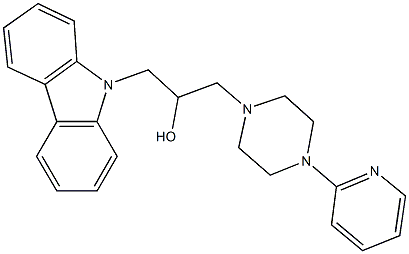 1-(9H-carbazol-9-yl)-3-[4-(2-pyridinyl)-1-piperazinyl]-2-propanol Struktur