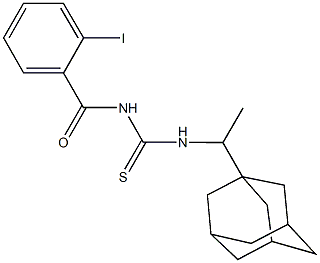N-[1-(1-adamantyl)ethyl]-N'-(2-iodobenzoyl)thiourea Structure