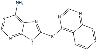 8-(quinazolin-4-ylsulfanyl)-9H-purin-6-amine Structure