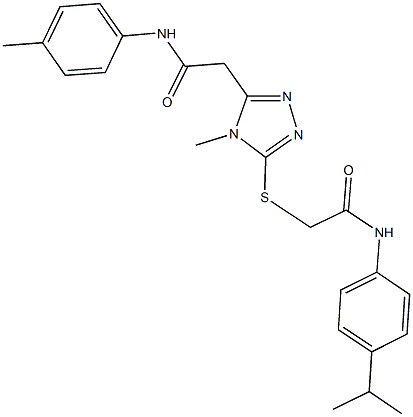 2-(5-{[2-(4-isopropylanilino)-2-oxoethyl]sulfanyl}-4-methyl-4H-1,2,4-triazol-3-yl)-N-(4-methylphenyl)acetamide
