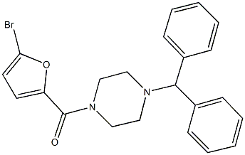 1-benzhydryl-4-(5-bromo-2-furoyl)piperazine 结构式