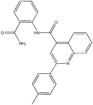 N-[2-(aminocarbonyl)phenyl]-2-(4-methylphenyl)-4-quinolinecarboxamide Struktur