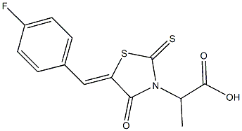 2-[5-(4-fluorobenzylidene)-4-oxo-2-thioxo-1,3-thiazolidin-3-yl]propanoic acid Structure
