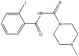 2-iodo-N-[(4-methyl-1-piperazinyl)carbothioyl]benzamide 结构式