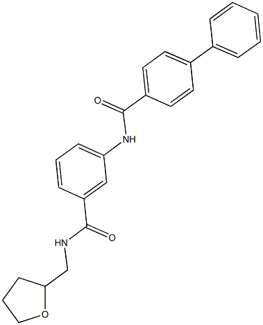 N-(3-{[(tetrahydro-2-furanylmethyl)amino]carbonyl}phenyl)[1,1'-biphenyl]-4-carboxamide,,结构式