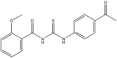 N-(4-acetylphenyl)-N'-(2-methoxybenzoyl)thiourea Structure