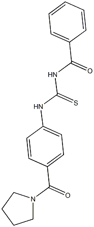 N-benzoyl-N'-[4-(1-pyrrolidinylcarbonyl)phenyl]thiourea