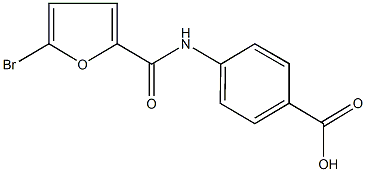 4-[(5-bromo-2-furoyl)amino]benzoic acid Struktur