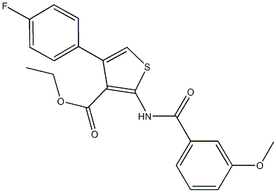 ethyl 4-(4-fluorophenyl)-2-[(3-methoxybenzoyl)amino]thiophene-3-carboxylate Structure