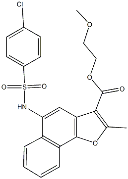  2-methoxyethyl 5-{[(4-chlorophenyl)sulfonyl]amino}-2-methylnaphtho[1,2-b]furan-3-carboxylate