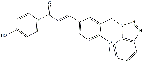 3-[3-(1H-1,2,3-benzotriazol-1-ylmethyl)-4-methoxyphenyl]-1-(4-hydroxyphenyl)-2-propen-1-one