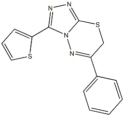 6-phenyl-3-(2-thienyl)-7H-[1,2,4]triazolo[3,4-b][1,3,4]thiadiazine Struktur
