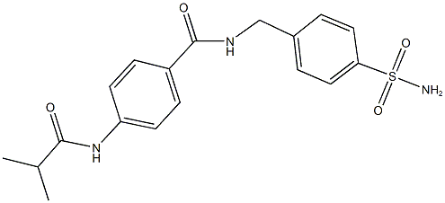 N-[4-(aminosulfonyl)benzyl]-4-(isobutyrylamino)benzamide Struktur