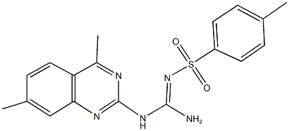 N-{amino[(4,7-dimethyl-2-quinazolinyl)amino]methylene}-4-methylbenzenesulfonamide Struktur