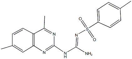 N-{amino[(4,7-dimethyl-2-quinazolinyl)amino]methylene}-4-methylbenzenesulfonamide Structure