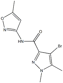 4-bromo-1,5-dimethyl-N-(5-methyl-3-isoxazolyl)-1H-pyrazole-3-carboxamide
