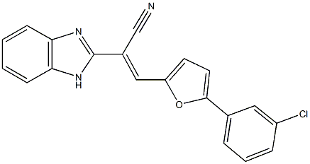 2-(1H-benzimidazol-2-yl)-3-[5-(3-chlorophenyl)-2-furyl]acrylonitrile
