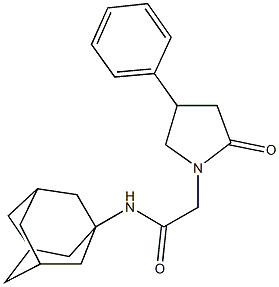 N-(1-adamantyl)-2-(2-oxo-4-phenyl-1-pyrrolidinyl)acetamide Struktur