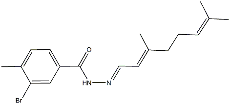  3-bromo-N'-(3,7-dimethyl-2,6-octadienylidene)-4-methylbenzohydrazide